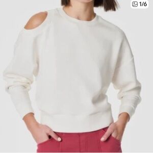 NWT SPANX AirEssentials Cold Shoulder Sweatshirt